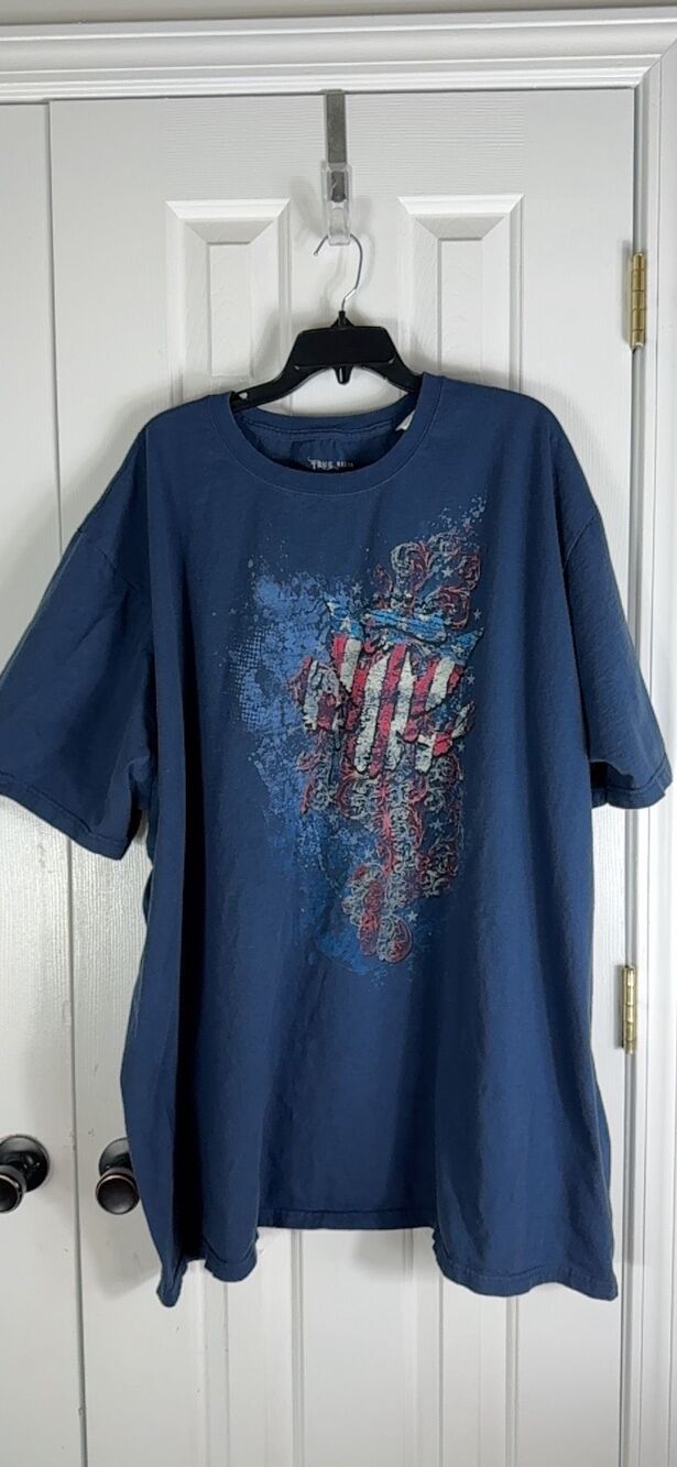 True Nation Mens Navy Shirt Size 6 XLT